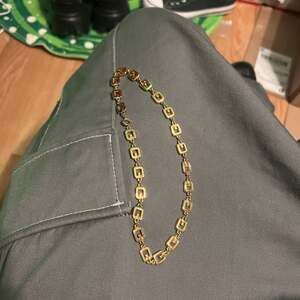 Givenchy Vintage G Link Gold Collar Choker Necklace